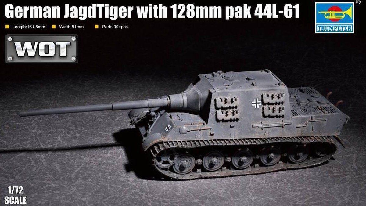 Trumpeter 007165 German JachtTiger met 128 mm pal 44L-61 modelbouwset