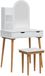 vidaXL Kaptafelset FAUSKE 4 stuks Wit 76 x 50 x 143 cm