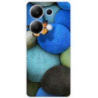 Xiaomi Redmi Note 13 Pro 4G Blue Pebble Butterfly Silicone Case