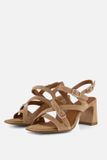 Tamaris Sandalen Met Hak beige Suède - Maat 37