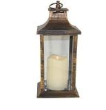 DUE ESSE CHRISTMAS SRL Lantaarn met gouden kaars 30 cm