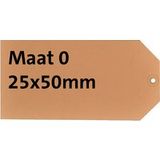 HF2 Label HF2 nr 0 200gr 25x50mm bruin 1000 stuks