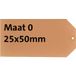 HF2 Label HF2 nr 0 200gr 25x50mm bruin 1000 stuks