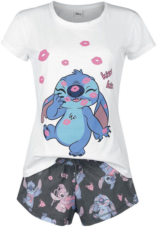 Lilo & Stitch Pyjama meerkleurig Katoen - Vrouwen - XXL
