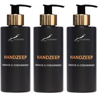 Claudius Cosmetics B.V. Handzeep Sweet Orange & Cedarwood 300 ml - gouden pomp - 3 stuks