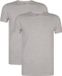 Petrol Industries T-Shirts Heren 2-Pack - Ronde Hals - Korte Mouwen - Katoen-Elastaan Mix - Effen Kleuren - Multipack van 2 stuks - Grijs - Maat S