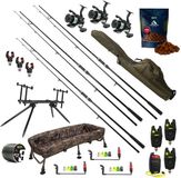 Faith Carp Tackle Faith Carpset 3 Rod Exclusive – Complete Premium Karperset met Hengels, Vrijloopmolens & Beetmelders