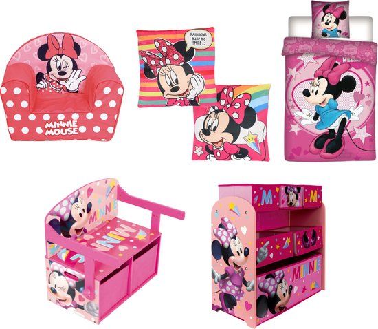 4KidsOnly Minnie Mouse Slaapkamer Set Katoen Multi Colour Dier Eenpersoons