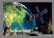 Dutch Wallcoverings Fotobehang Cosmos, 360x254 cm, Papier, Lichtgrijs/Donkerolijfgroen/Donkergrijs