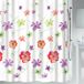 Spirella Douchegordijn Textiel Bloemen - Flower Meadow Douchegordijnen Rood - 180 x 180 cm
