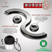 Couscous-pot van roestvrij staal, binnenkant van steen, 6 l