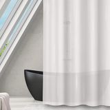 MSV Douchegordijn, polyester, Romana, 240 x 200 cm, wit, transparant