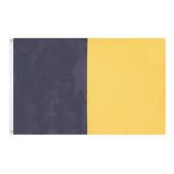 AZ FLAG Vlag zwart en oranje, 90 x 60 cm, polyester, 100D, 2 ogen
