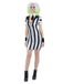 Smiffys Beetlejuice kostuum, dames, zwart-wit, M