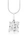 Burgmeister Jewelry JHE1014-421 Halsketting voor dames, gerhodineerd, witte zirkonia, 925 sterling zilver