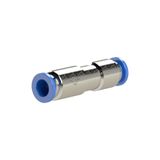 Riegler Rechte terugslagklep "blauwe serie", steekaansluiting, voor buitenslang Ø 10 mm, werkdruk max. 10 bar, messing vernikkeld