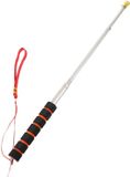 Merkloos / Sans marque Dailygoods Vlaggenmast Roestvrij staal Telescopisch Draagbaar Antislip Grip Uitschuifbaar 250 cm Zilver
