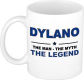 Bellatio Decorations naam cadeau mok - Dylano - man myth legend - koffiemok - 300 ml - collega - vaderdag