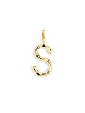 SINGULARU - Letter XL Bedel - Initiële hanger van messing met 18-karaats vergulde afwerking - Letterhanger A - Z - Bedel combineerbaar met ketting - Damessieraden