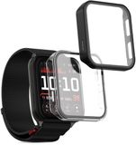 kwmobile 2x hoes compatibel met Garmin Venu 3 hoesje - Cover van kunststof en glas - Hoesje voor activity tracker - In transparant/zwart