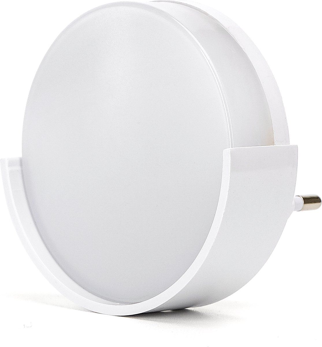 Aigostar Nachtlampje rond daglichtwit | dagnachtsensor | 6500K - 1 Watt - 40 Lumen