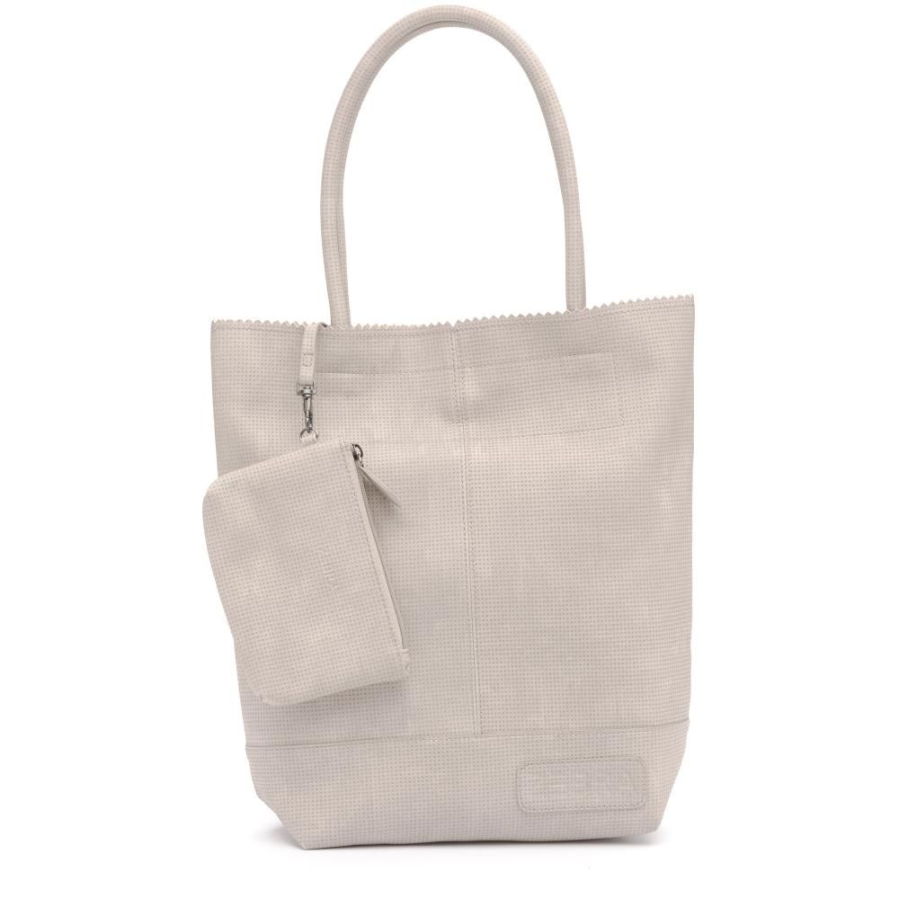 Zebra Trends Natural Shopper Light Grey met gaatjespatroon