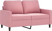 vidaXL Tweezitsbank Roze Fluweel 120 cm