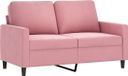 vidaXL Tweezitsbank Roze Fluweel 120 cm