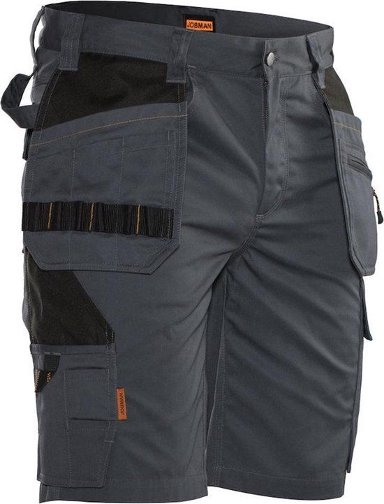 Jobman Practical 2722 Korte Werkbroek Holsterpockets - Donker Grijs - Maat 48