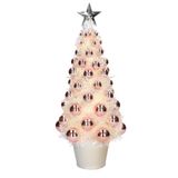 Merkloos / Sans marque Complete kunstkerstboom met lichtjes en ballen zalmroze