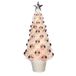 Merkloos / Sans marque Complete kunstkerstboom met lichtjes en ballen zalmroze