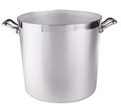 Pentole Agnelli FAMA332 Cilindrische pot met 2 handgrepen, gegoten aluminium, 32 cm, zilver