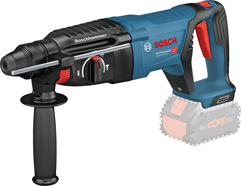 Bosch GBH 18V-26 D Professional - Boorhamer - SDS-plus - 425W - Zwart/Blauw