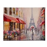 Homemania Eiffeltoren en landschappen voor woonkamer, slaapkamer, meerkleurig, 45 x 3 x 70 cm, HM20KNV45 x 70 – 75, polyester, hout