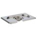 APS 81595 GN 1/9 deksel met lepeluitsparing, roestvrij chroom-nikkel roestvrij staal, afmetingen 105 x 175 mm/hoogte 25 mm