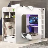 Julian Bowen Impact Gaming Bunk All White