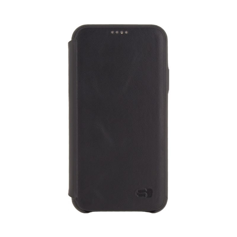 Senza Pure Skinny Leather Apple iPhone X Book Case Zwart