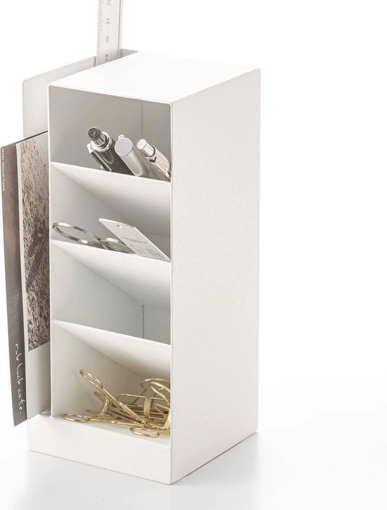 Yamazaki Tower Pennenbakje Organizer - Wit - 9x9x20 cm