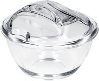 KADAX Suikerpot van Glas, Transparant, Rond, 12 cm