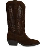 Sacha Dames Bruine Pony Hair Cowboylaarzen Maat 39
