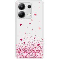 Xiaomi Redmi Note Confettis de coeurs rose Verstevigd hoesje met sublimatie bedrukking