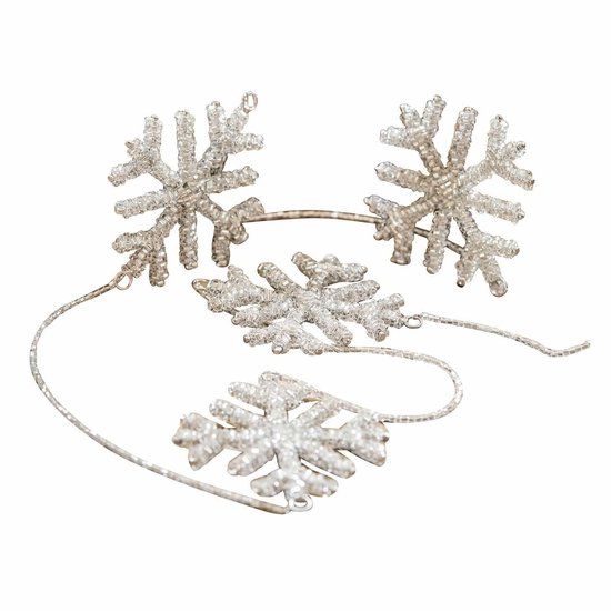 LOBERON Guirlande Snowflakes zilverkleurig