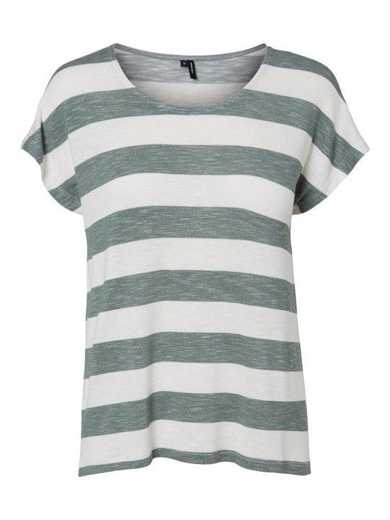 VERO MODA VMWIDE STRIPE S/L TOP GA NOOS Dames Top - Maat S