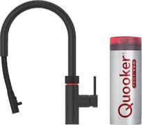 Quooker NL Flex kokendwaterkraan opbouw uitloop draaibaar met uittrekbare uitloop met Pro3 reservoir Zwart 3XBLK