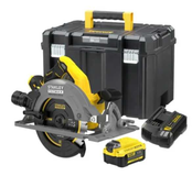 STANLEY FATMAX V20 18V Brushless Scie circulaire 190mm (avec batterie 4.0Ah et chargeur) + rail double face