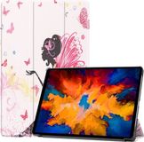 Lunso 3-Vouw sleepcover hoes - Geschikt voor Lenovo Tab P11 Pro - Kunstleer - Meerdere kleuren