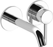 Sanilux Wastafelmengkraan Alesa Rond Inbouw Uitloop 20cm 2-delig Chroom