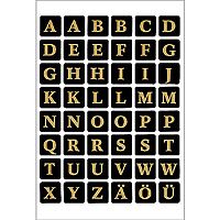 HERMA Letters 13x13mm A-Z film black gold embossed 2 sheets