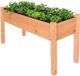 Merkloos / Sans marque Relaxdays Moestuinbak op poten - 76 x 127 x 46 cm - hout - oranje