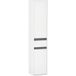 Homcom Armoire de salle de bain blanche, meuble de rangement avec 2 portes, 3 clayettes et tiroir coulissant, style contemporain, panneaux de particules